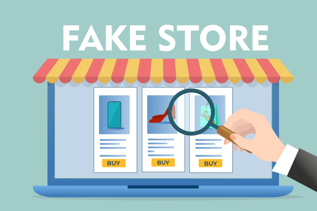 fake online stores image
